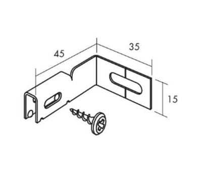 Équerre de fixation Connect pour mur porteur - Boîte de 50 pcs - 26300524 ECOPHON