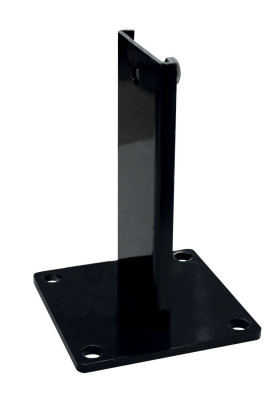Pied de poteau acier PEHG - pour poteau aluminium Evolu gris - 11x11 cm - Hauteur 15 cm DEBARGE-BOIS
