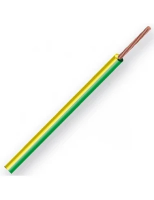 Fil HO7VU 1.5mm2 Vert/Jaune Câble monoconducteur de terre pour installation fixe COFALOG