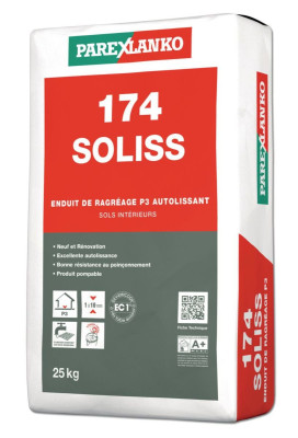 Ragréage P3 autolissant 174 Soliss 25 kg L17425EUR PAREXLANKO