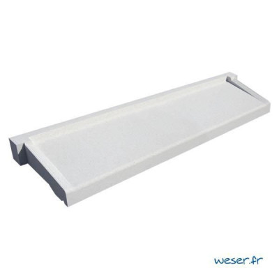 Appui Fenêtre à pose Simplifiée APPS35100B blanc cassé Longueur tableau 90 cm - Longueur appui 98 cm l.35 cm x H.6 cm WESER
