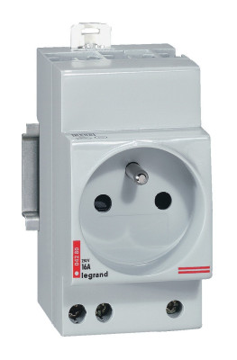 Prise de courant modulaire 10A à 16A 250 V~ - 2P+T à éclips - 2,5 modules LEGRAND