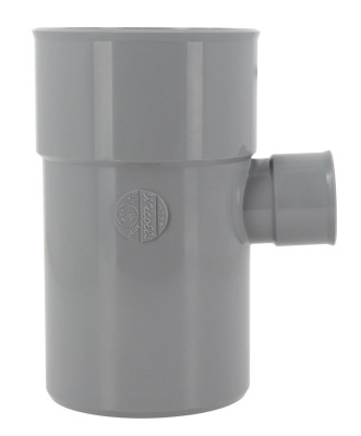 Culotte mâle-femelle 87°30 - BT78 - PVC gris - Ø 100/40 mm NICOLL
