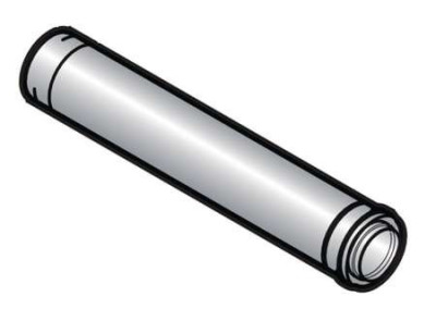 Rallonge concentrique aluminium PPS D= 80/125 mm longueur 500 mm DE DIETRICH