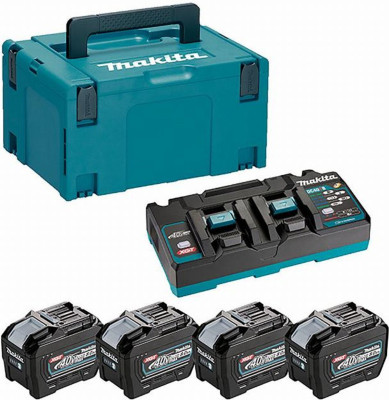 Set de 4 batteries 8.0Ah - Chargeur - Mbox - 1910A8-3 Makita