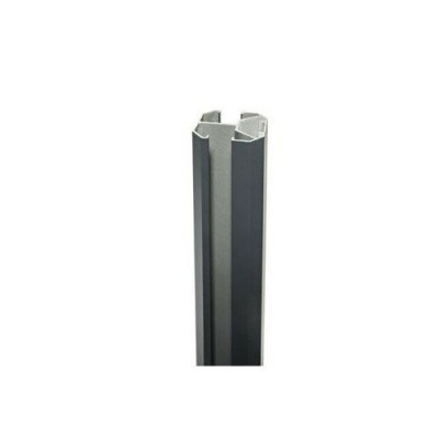 Poteau de clôture alu Grand Vent 3 en 1 Gris Anthracite Sablé 70x64mm H2,315m SIPOT1406 - SILVADEC