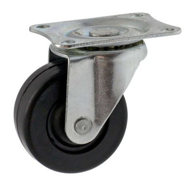 Roulette de manutention à platine Port-Roll roue manutal noir pivotante diamètre 65 mm 700108 INTERGES