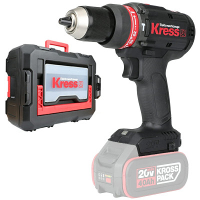 Perceuse visseuise 20 V Max Brushless sans fil 70 Nm 2 vitesses 13 mm Hammer Drill Skin KUC31.91 KRESS POWERTOOLS