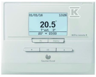 Télécommande radio pour régulateur MiPro R avec connecteur eBUS MiPro Remote R 0020231590 Saunier Duval