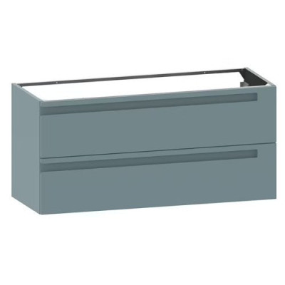 Meuble sous-vasque suspendu Infiny ciel grisé brillant 2 tiroirs 56x120x46cm - LAPEYRE
