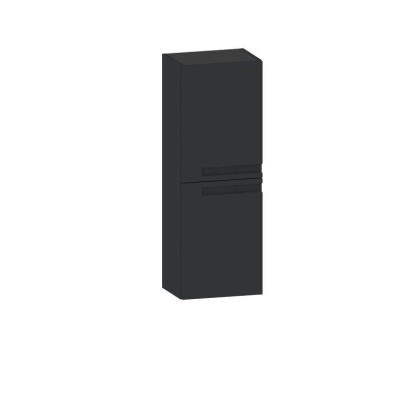 Demi-colonne suspendue Infiny noir mat 2 portes ouverture gauche 112x40x30cm - LAPEYRE