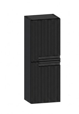 Demi-colonne suspendue Infiny 2 bois noir strié 2 portes ouverture gauche 112x40x30cm - LAPEYRE