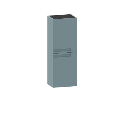 Demi-colonne suspendue INFINY ciel grisé brillant 2 portes ouverture droite 112x40x30cm - LAPEYRE