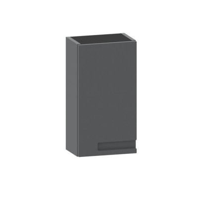 Meuble haut rangement INFINY ciel grisé brillant 1 porte ouverture droite 56x30x20cm - LAPEYRE