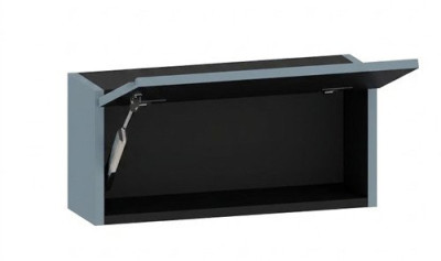 Meuble haut rangement Infiny ciel grisé brillant 1 porte relevante 28x80x20cm - LAPEYRE