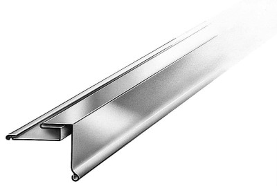 Bande de rive pour couverture bitumée anthracite zinc - pente à droite - Longueur 1 m largeur 130 mm VMZINC