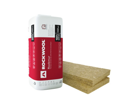 Panneau laine de roche pour isolation mur intérieur Rockmur Nu - non revêtu - 1,35x0,6 m - épaisseur 45 mm - R = 1,25 m2.K/W  ROCKWOOL