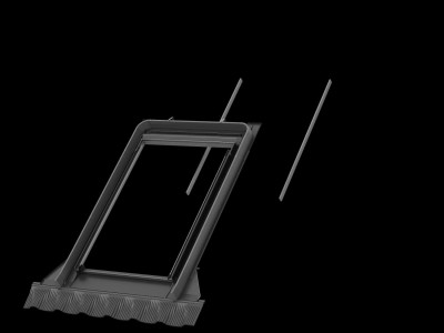 Raccord EDJ pour fenêtre de toit CK02 55x78 cm pose encastrée sur tuiles gris anthracite EDJ CK02 0000 VELUX