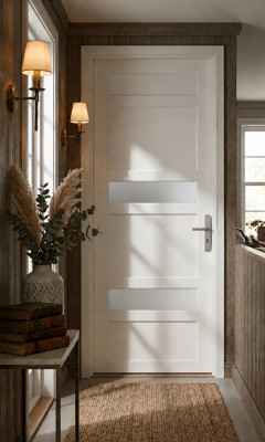 Bloc Porte izi Blanc H204 x L93 Poussant Gauche Côtes Tableau
