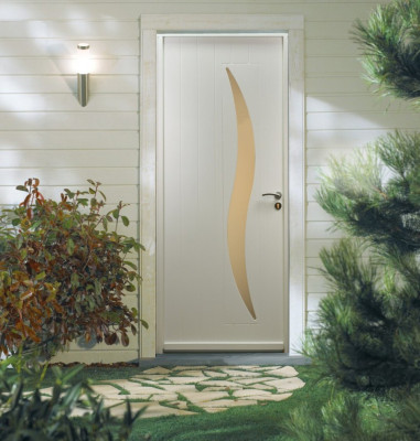 Porte d'entrée Bois Vitrée Venus, H215 x L90 cm Côte Tableau p. Gauche