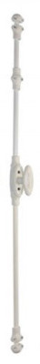 Poignée fenetre & porte fenetre fausse cremone decorative a bouton blanche C11/35V35/50 WL
