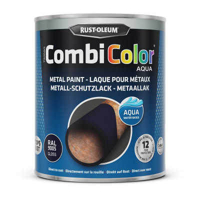 Laque Combicolor Aqua noir brillant 0,75 L RUST-OLEUM
