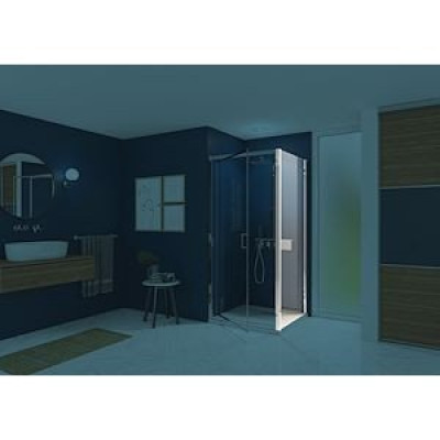 Paroi de douche fixe Smart Express 80x190cm profilé chromé verre transparent PA1931CTNE - KINEDO