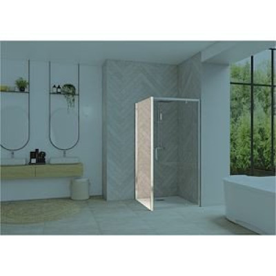 Paroi de douche retour fixe Smart Design 90x200cm profilé chromé transparent unité PA90294CTNE - KINEDO