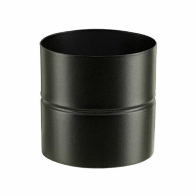 Adaptateur conduit de raccordement de poêle à bois acier émaillé femelle-femelle - noir mat - Ø 150 mm POUJOULAT