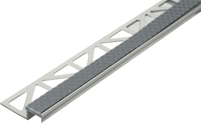 Profilé nez de marche Diamond aluminium gris moyen hauteur 11 mm longueur 2,5 m DISTAE 11113 DURAL
