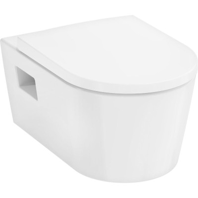 Pack WC suspendu sans bride EluPura Original S abattant SoftClose 54x36cm 60288450 - HANSGROHE