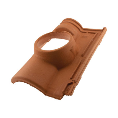 Tuile à douille Romane Canal 65 RC - terre cuite - brun rustique - Ø 150 mm TERREAL