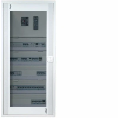 Porte pleine en acier thermolaqué blanc h400 pour armoire VegaD FD22P - HAGER