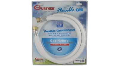 FLEXIBLE CAOUTCHOUC GAZ NATUREL AVEC DATE DE 2 ML GURTNER