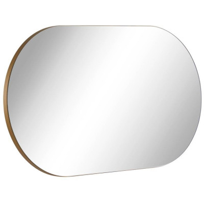 Miroir PHILEAS ovale doré reversible 90x50 cm