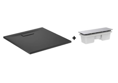 Pack receveur de douche carré 80x80cm avec bonde de vidage rectangulaire lot T4466-T4493 - IDEAL STANDARD