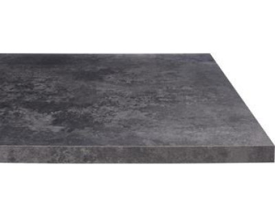Plan droit stratifié épaisseur 38 mm décor BETON chant plat 300x65 cm