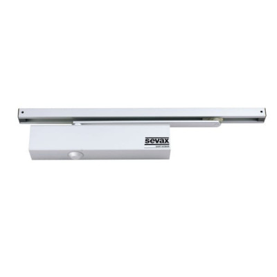 Ferme-porte en applique force 2 à 4 avec bras à glissière argent ESV7165 - SEVAX