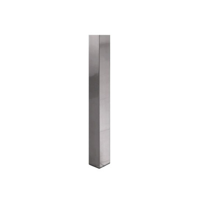 Pied carré pour retour de plan finition inox Hauteur 85 cm