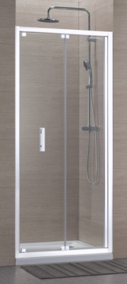 Paroi de douche CONCERTO escamotable argent verre transparent 70cm