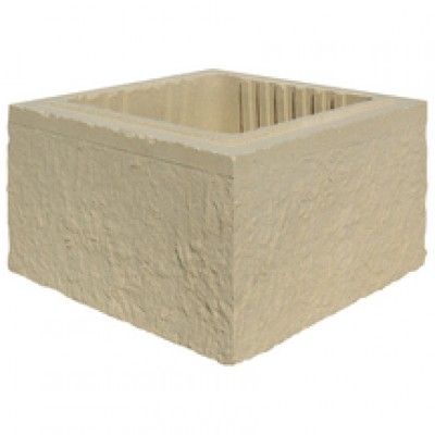 Elément de pilier structure 40x40x16,7cm ton pierre WESER
