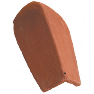 About d'arêtier angulaire petit modèle sans emboîtement rouge nuancé pour plate pr 27x41, plate pressée et écaillé 17x27 teinte CC039 EDILIANS