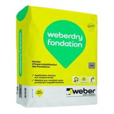 Mortier WEBER.DRY Fondation gris 25kg