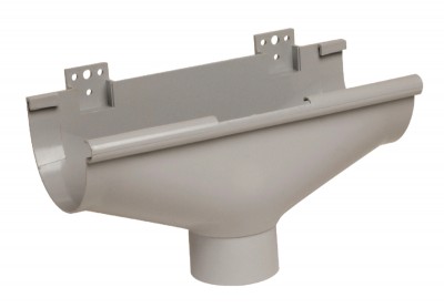 Naissance centrale à dilatation diamètre 80mm gris pour gouttière demi-ronde LG25 à coller NICOLL