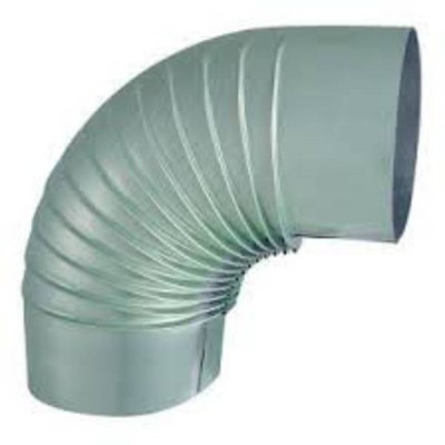 Coudé plissé 90° TYRAL inox diamètre 180mm TEN