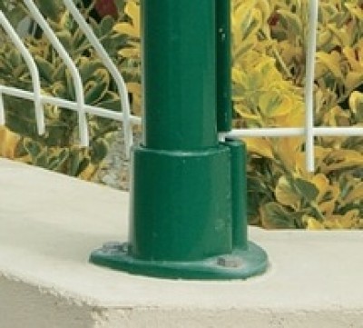 Platine aluminium pour poteau AXOR vert DIRICKX