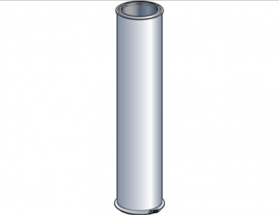 Elément droit isolé longueur 133 cm diamètre 155 mm ED1330-155 POUJOULAT