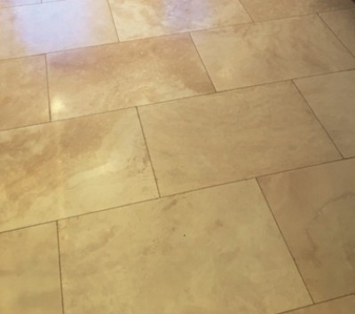Dalle TRAVERTIN intérieur 40,6x61x1,2cm moka light CREASTONE