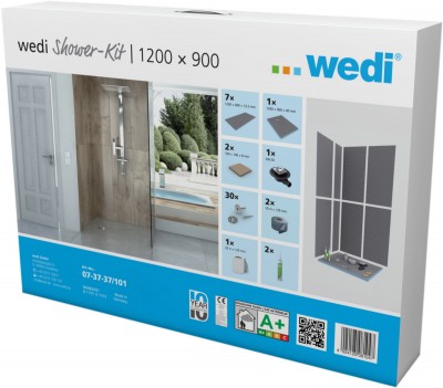 SHOWER-KIT avec receveur 90x120 cm WEDI