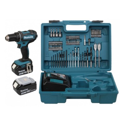 Perceuse-visseuse 18V 3A D13 + Kit d'accessoires MAKITA